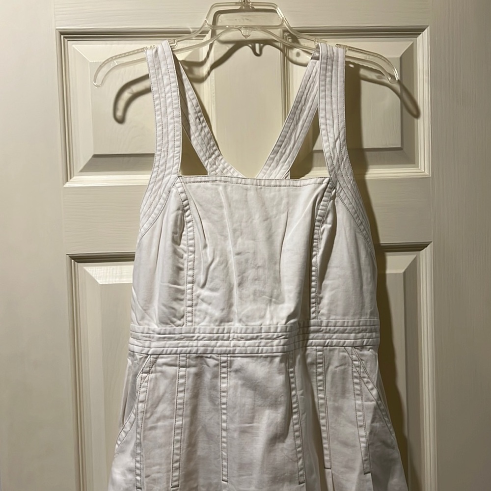 Anthropologie Pilcro Cross Back Dress in WHITE, midi - BRAND NEW WITH TAGS